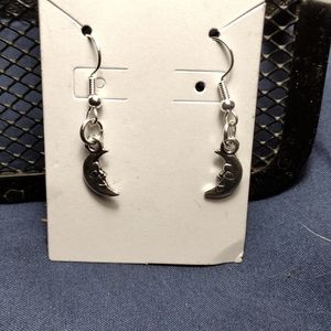 Mini Man in the Moon Dangle Earrings